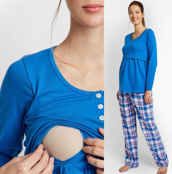 Warm Pregnancy Pajama-Style Nighties
